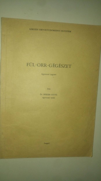 Dr. Ribri Ott Fl-orr-ggszet Egyetemi jegyzet