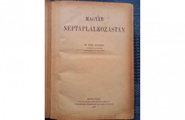 Dr. Ss Jzsef: Magyar nptpllkozstan cm antikvr knyv elad