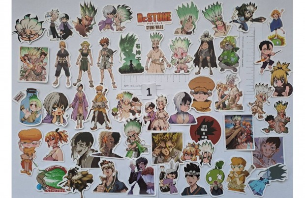 Dr. Stone anime matrica 50 db 2 fle 4-7 cm j