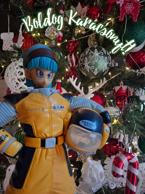 Dragon ball, Bulma space suit figura, 21 cm