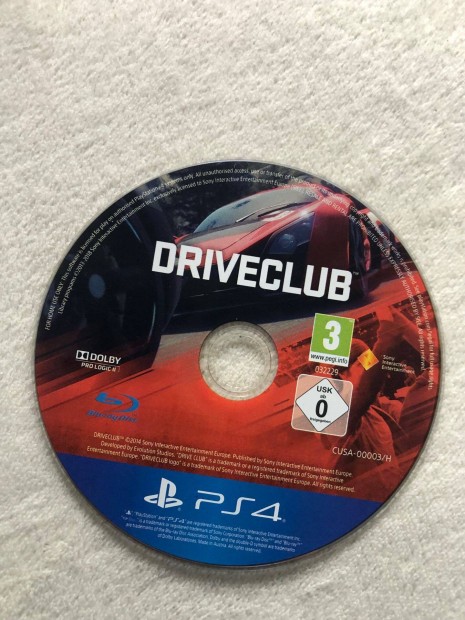 Driveclub Ps4 Playstation 4 jtk, tok nlkl