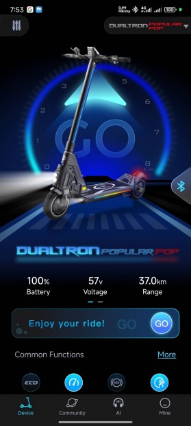 Dualtron Popular 2900 Watt Elektromos roller 25 Ah Li-ion akku Dual