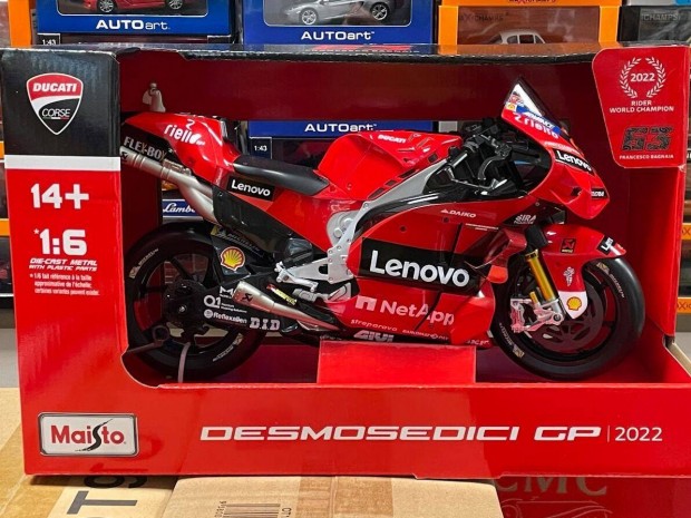 Ducati Desmosedici GP 2022 No.63 Francesco Bagnaia 1:6 Maisto