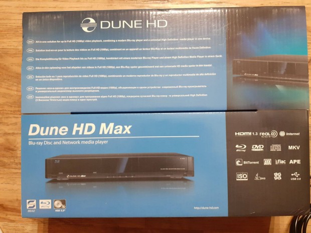 Dune HD Max Blue-ray- s mdialejtsz 500 GB-os merevlemezzel