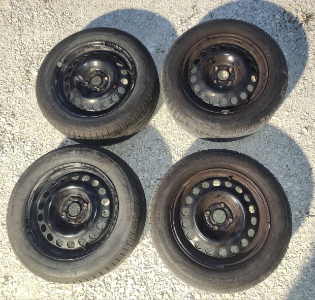 Dunlop 195/60r15 ny�ri 4x100 felni gumi szett (Opel Astra G)