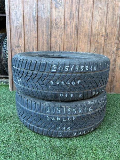 Dunlop 205/55 R16 6mm 2019-es Tli Gumiabroncs 2db #362