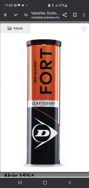 Dunlop fort clay court teniszlabda
