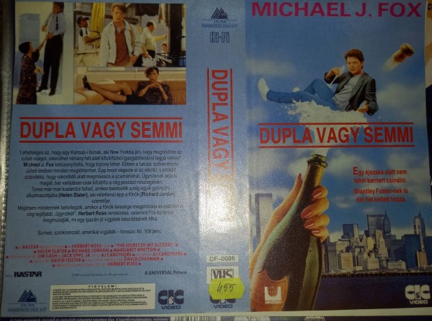 Dupla vagy semmi - vgjtk vhs - Michael J. Fox