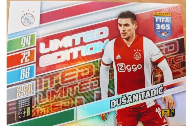 Dusan Tadic Ajax XXL Limited Edition focis krtya Panini 2022