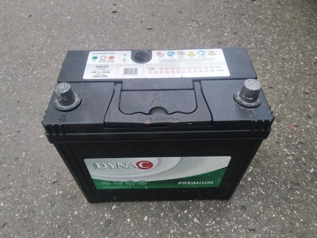 Dynac Premium 54523 45Ah starter indító akkumulátor 350A jobb pozitiv