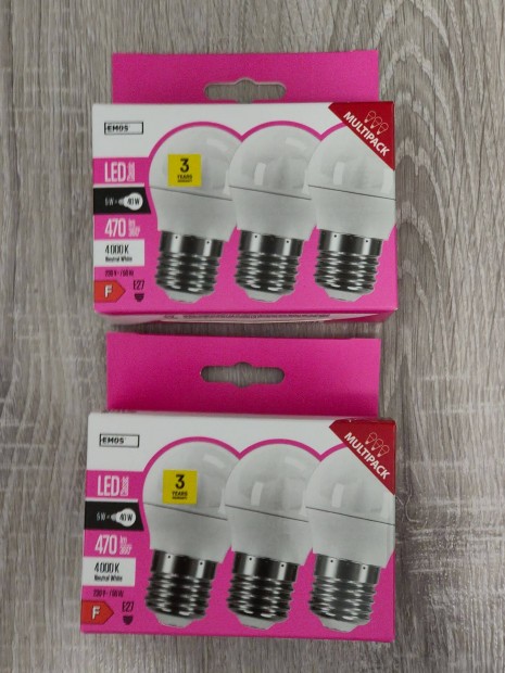 E27 LED villanykrte (6 db)