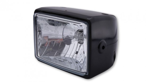 ECIE téglalap alakú fényszóró, oldalsó rögzítés, H4 12V 60/55W, ABS, f