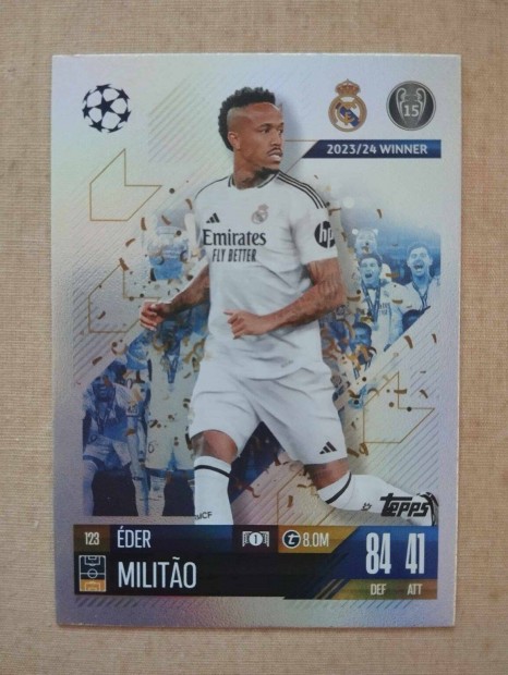 E. Militao (Real Madrid) Match Attax Bajnokok Ligja 2024/25 krtya