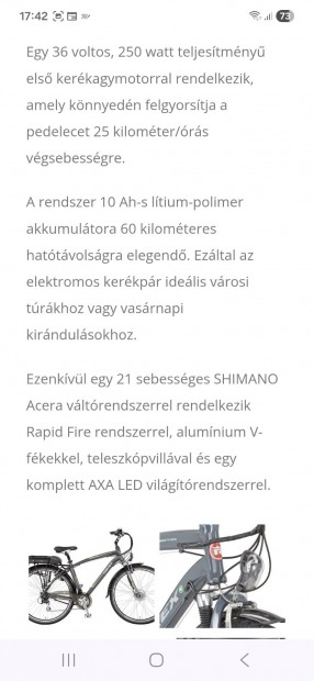 E-bike kerékpár