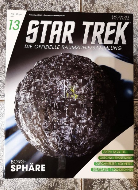 Eaglemoss Star Trek Borg Sphere magazin, jsg