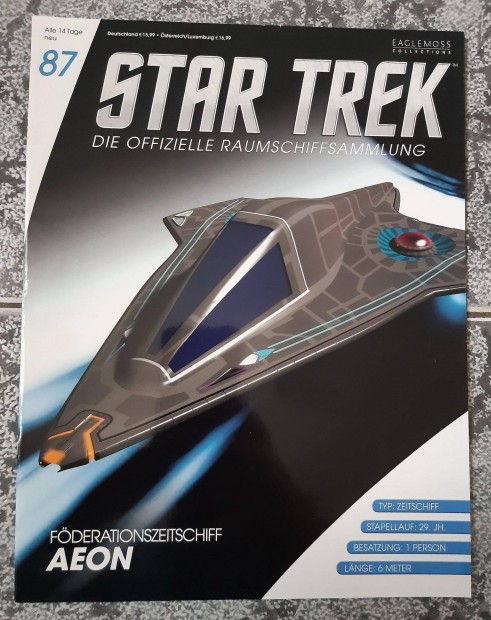 Eaglemoss Star Trek Federation Timeship Aeon magazin, jsg