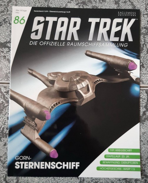 Eaglemoss Star Trek Gorn Starship magazin, jsg