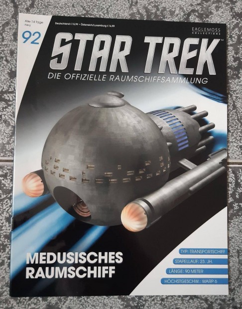 Eaglemoss Star Trek Medusan Ship magazin, jsg