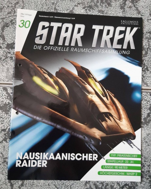 Eaglemoss Star Trek Nausicaan Fighter magazin, jsg