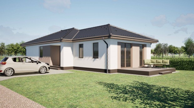 �csen 595 nm telekkel, nappali + 3 szob�s h�z "A" energetik�val elad�