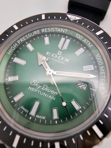 Edox Neptunian Skydiver svjci auto, garancia, full set!