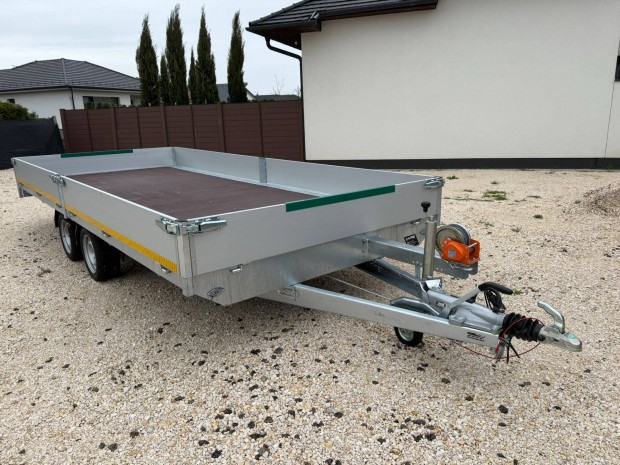Eduard P4 5022 3500 kg 5x2,2m alu rámpa, alu oldal, csörlő multitransp