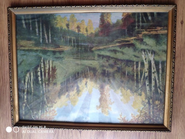 Efim Volkov-Erdei tó reprodukció eladó. Mérete kb:42*32 cm. Üveggel, k