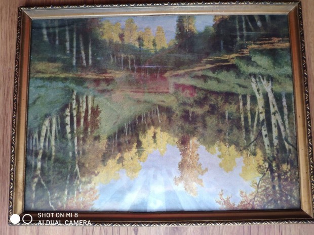 Efim Volkov-Erdei tó reprodukció eladó. Mérete kb:42*32 cm. Üveggel, k