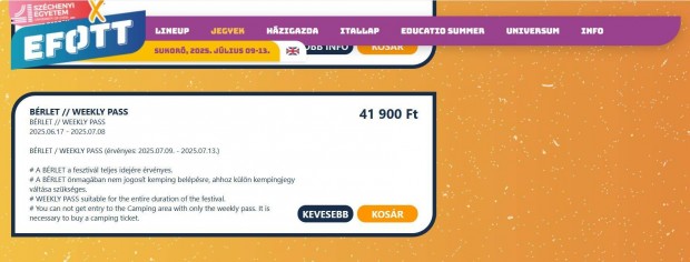 Efott brlet elad