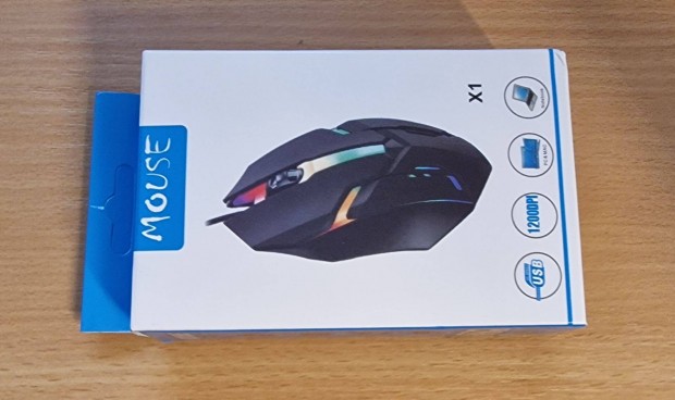 Egér, ergonómikus kialakítású USB háttérvilágítású , Mouse, Gamer egér