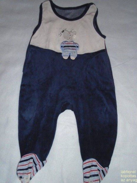 Eg�r mint�s k�k sz�n� ujjatlan rugdal�z� 3-6 h� (m�ret 68)