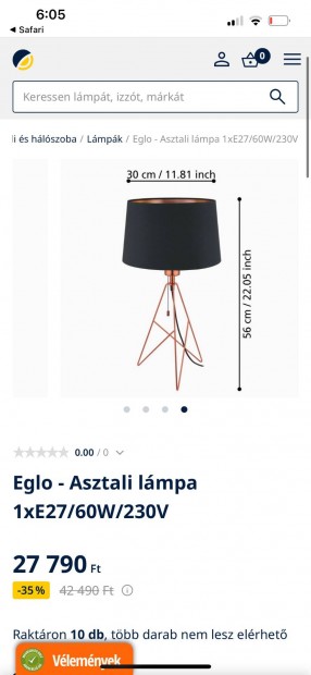 Eglo Asztali lmpa