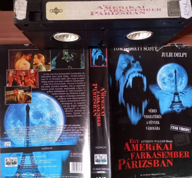 Egy amerikai farkasember Prizsban - horror vhs - nagytok