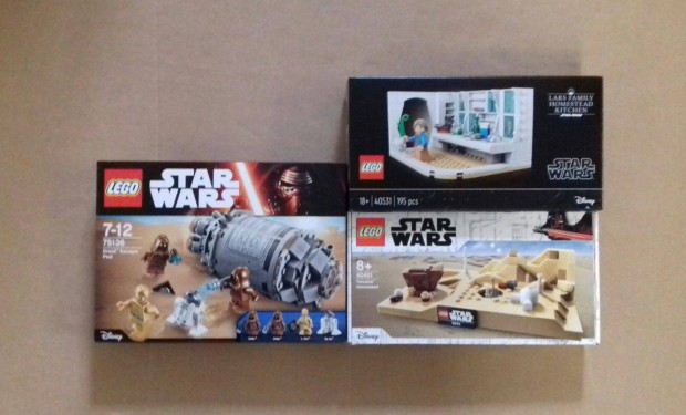 Egy j remny bontatlan Star Wars LEGO 75136 + 40451 + 40531 Fox.rban