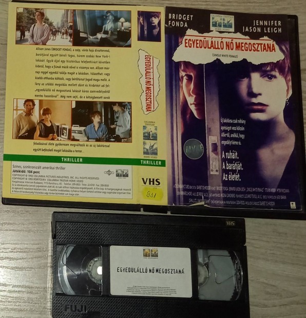 Egyedlll n megosztan - thriller vhs - Bridget Fonda