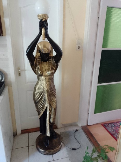 Egyiptomi nagyméretű noi alakos állólámpa eladó