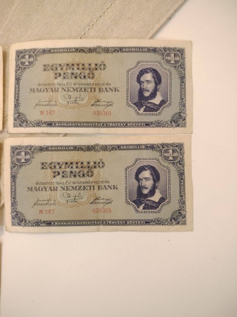 Egymillió pengő 1945 /6 db/