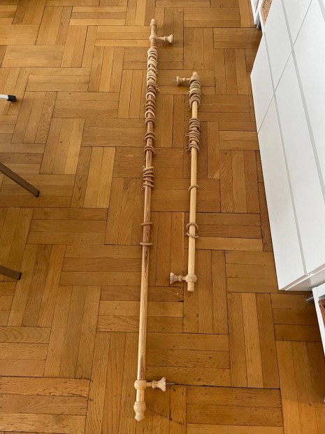 Egysoros fa függöny karnis 210cm és 120cm