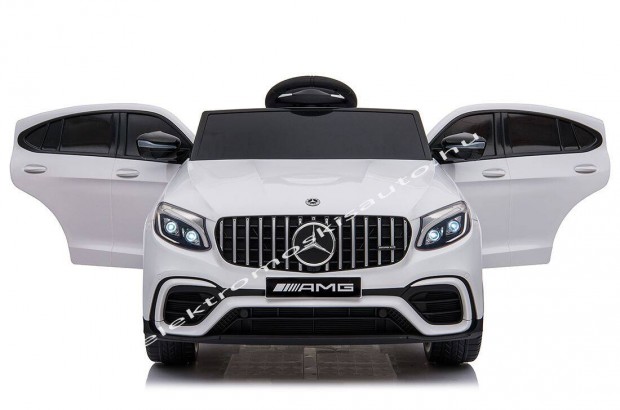 Egyszemlyes Mercedes GLC 63 S 12V fehr eredeti elektromos kisaut