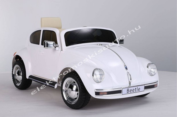 Egyszemélyes VW Beetle 12V OLD fehér eredeti elektromos kisautó