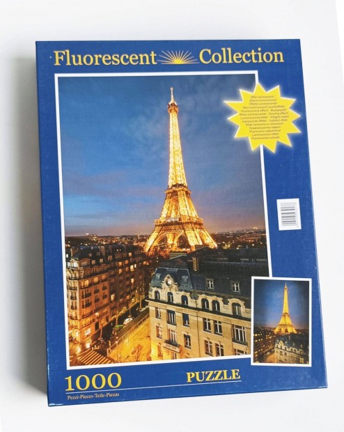 Eiffel torony Puzzle kszlet Sttben Vilgt (hinytalan)