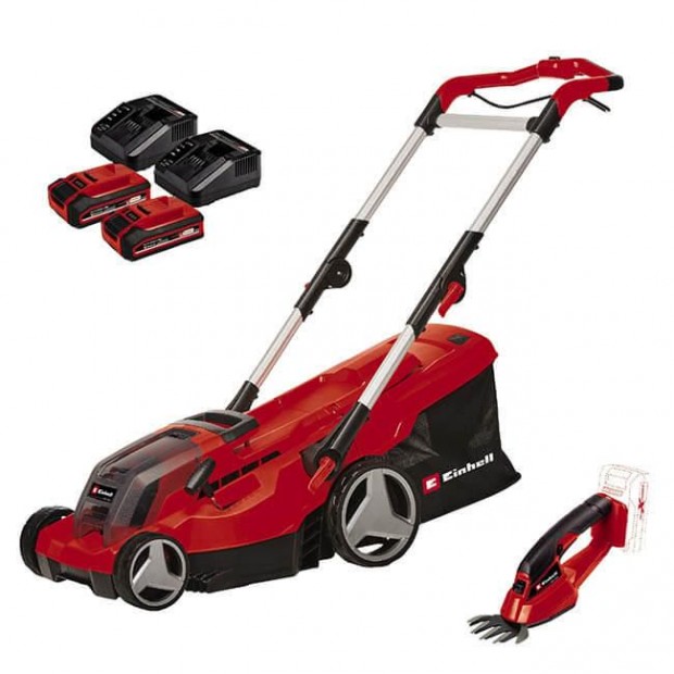 Einhell GE-CM 36/37 Li Set (2x3,0Ah) Akkus fűnyíró szett 2db akkuval é