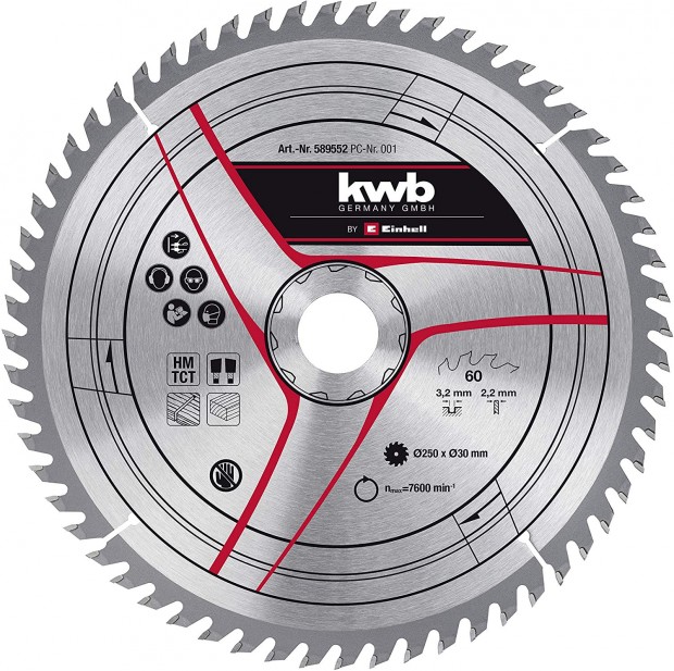 Einhell KWB Frszlap 250x30x3,2mm 60 fogas (49589552)