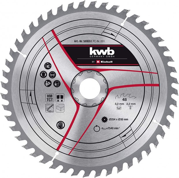 Einhell KWB Frszlap 254x30x1,8mm 40 fogas (49589361)