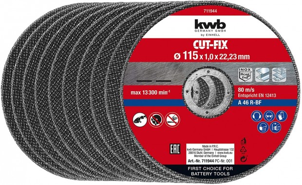 Einhell KWB vgkorong 10db 115x1,0mm (49711944)