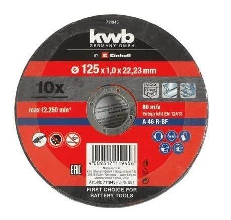 Einhell KWB vgkorong 10db 125x1,0mm (49711945)