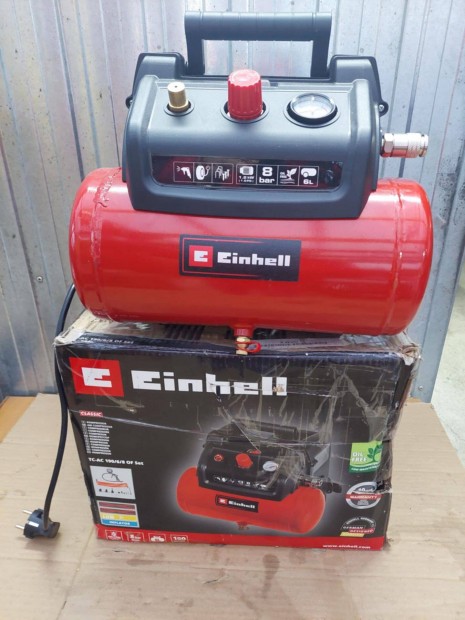 Einhell TC-AC 190/6/8 OF kompresszor, 6L, 8bar