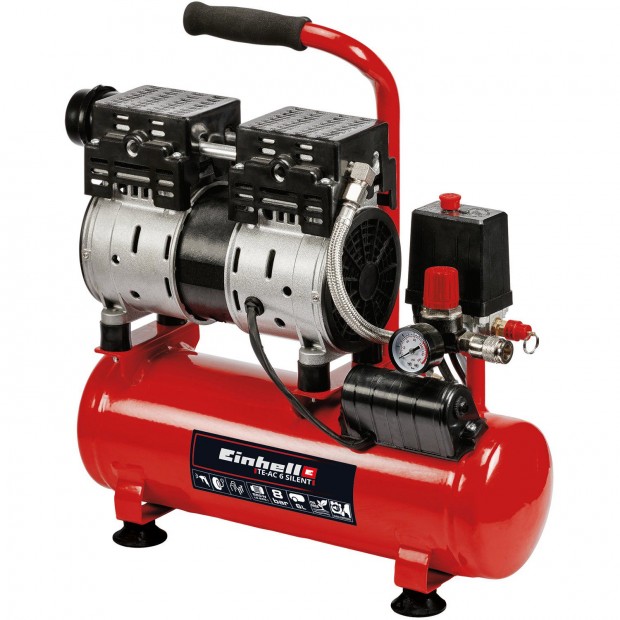 Einhell TE-AC 110/6 Silent Plus 6 literes 8 Bar olajmentes, csendes ko