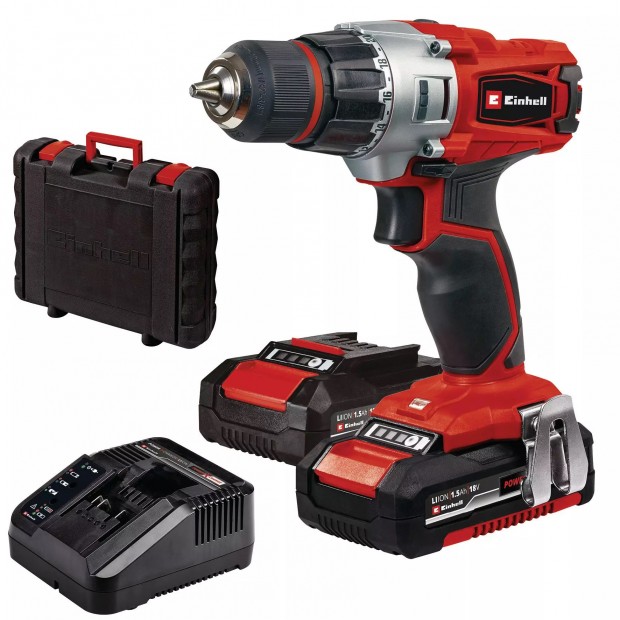 Einhell TE-CD 18/2 Li Kit (2x1,5 Ah) Akkus fúró-csavarozó 44Nm 2 db a