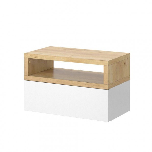 Éjjeliszekrény, fehér-tölgy, 45 cm,Vicco Urbano , Új